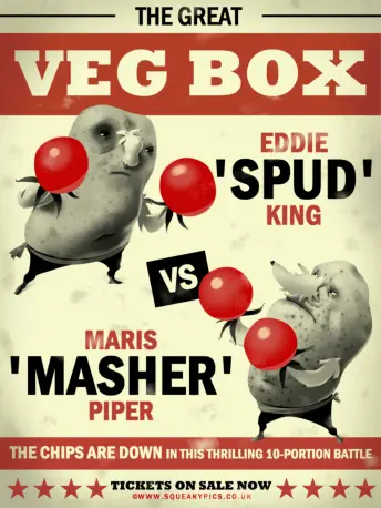 <font color=gray>Veg Box - Potato themed boxing poster </font>